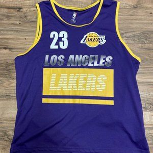 NBA U Mens Los Angeles Lakers Tank Top #23 James Size 2XL Good Condition